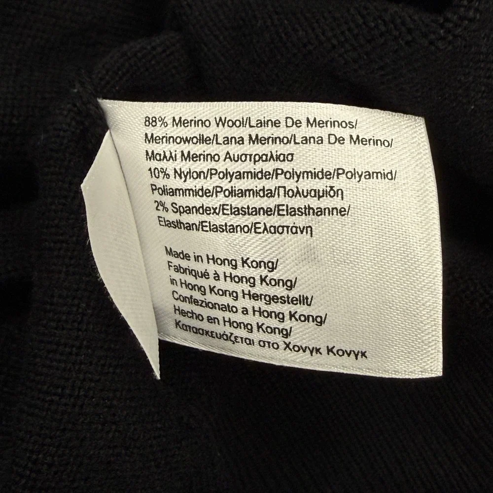 Brooks Brothers Mens XL Black Merino Wool Blend Crewneck Sweater NWT Pullover